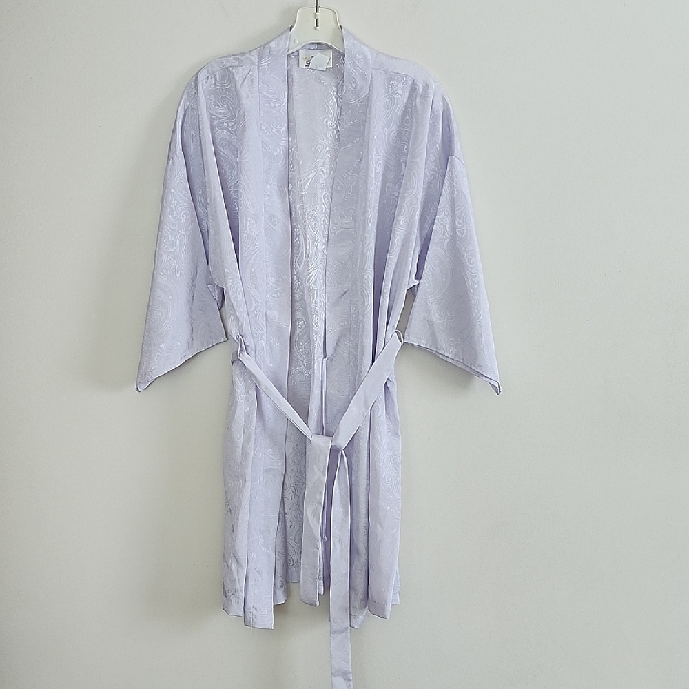 Dentelle Vintage Lavender Kimono Robe Subtle Design Womens Large